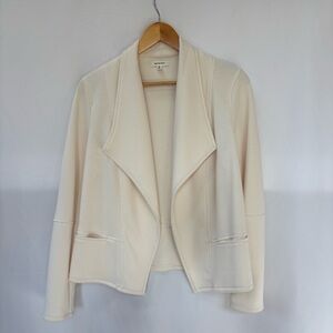 Max Studio Ivory Open Front Blazer
